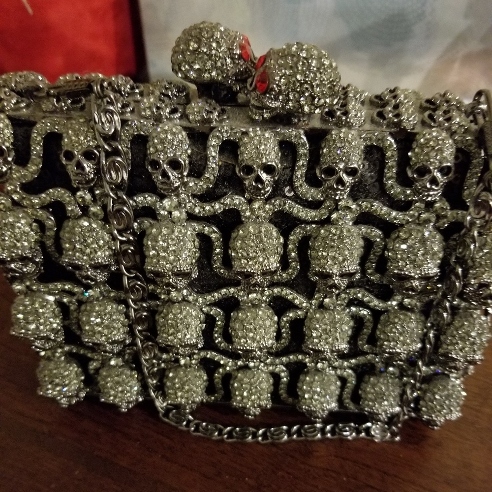 Butler & Wilson Crystal Skull Couture Clutch